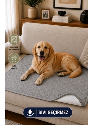 Formeya Kedi Köpek Alezi Sıvı Geçirmez Yıkanabilir Kapitone Evcil Hayvan Koruyucu Ped Örtü