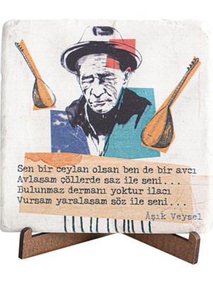 Anadolia Aşık Veysel Traverten Pano