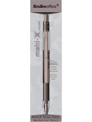 Scrikss Matri-X Versatil Kalem 0.7 Mm Metalik Gri Şeffaf Ambalaj