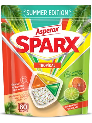 Asperox Sparx Summer Edition Tropikal 60'lı Bulaşık Makinesi Kapsülü