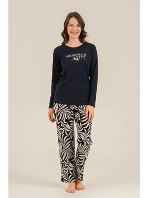 Mod Collection Arnetta Modal Pamuk Uzun Kol Kadın Pijama Takım 3738
