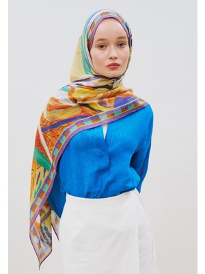 Fresh Scarfs Floral Fiesta Desen Rami Viskon Şal Lavanta