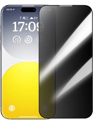 Ankaverse Baseus Schott iPhone 15 Privacy Hayalet Full Koruma Tempered Cam Ekran KORUYUCU-(5775)