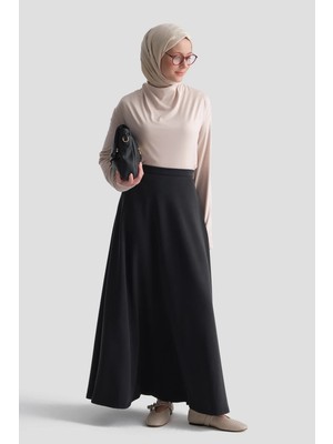 Armine Modal Kloş Etek Siyah