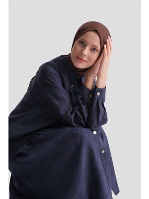Armine Nakış Detaylı Elbise Indigo