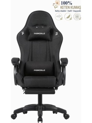 Fashcolle Dynamic Air Kumaş Black Masajlı Oyuncu Koltuğu
