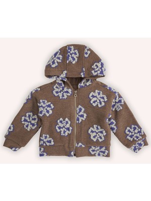Panço Kız Bebek Fermuarlı Camel Ceket