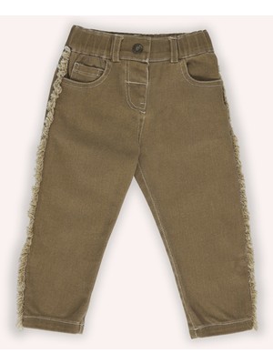Panço Kız Bebek Beli Lastikli Camel Kot Pantolon