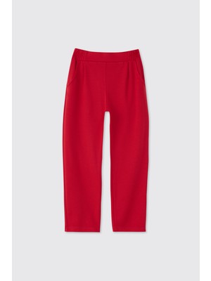 Panço Kız Çocuk Örme Kırmızı Pantolon