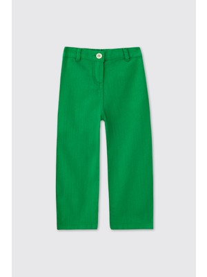 Panço Kız Çocuk Yeşil Pantolon