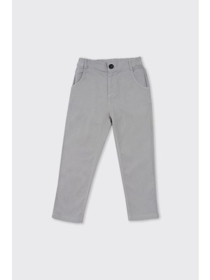 Panço Erkek Çocuk Gri Düğmeli Pantolon