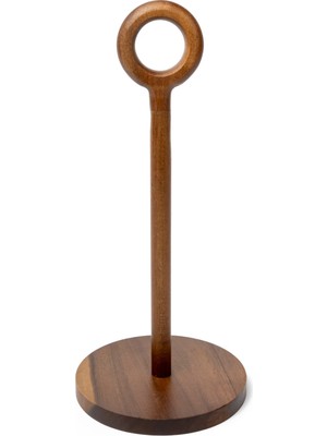 Deconore Acacia Akasya Halka Detaylı Kağıt Havlu Standı (33 Cm)