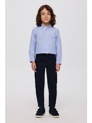Panço Erkek Çocuk Düğmeli Lacivert Pantolon