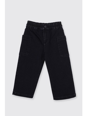 Panço Erkek Bebek Beli Lastikli Lacivert Kot Pantolon
