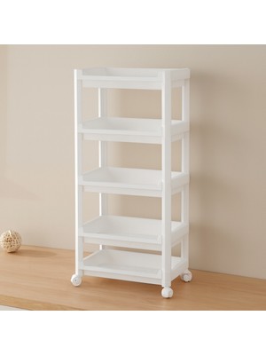 Aesco 5 Katlı Tekerlekli Sepet Organizer Raf Ünitesi (355X220X850 Mm)