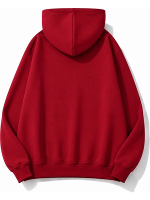 herkesemoda Çiçek Baskılı Kapüşonlu 2 Iplik Şardonlu Sweatshirt