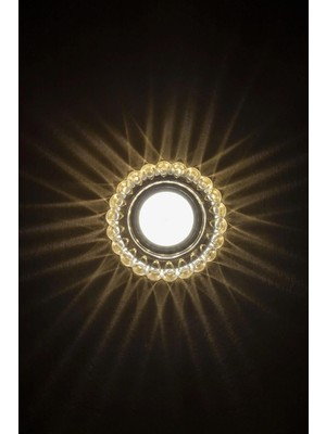 Aesco 1 Adet Noas YL65 1667 Geras LED Çerçeveli 4000K Kristal Cam Spot GU10 Duy