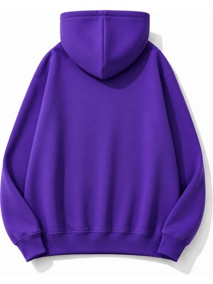 herkesemoda Çiçek Baskılı Kapüşonlu 2 Iplik Şardonlu Sweatshirt