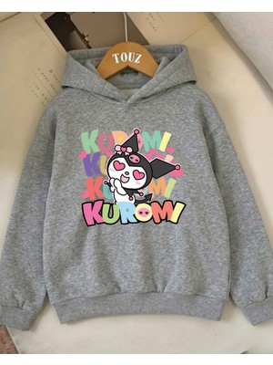 Touz Moda Kuromi Kids 3 Iplik Kalın Sweet Hoodie
