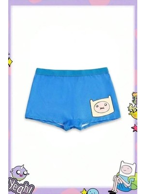 Balina Mavi Adventure Time Finn Y2K Mini Şort