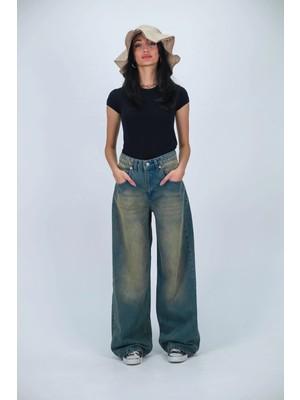 Balina Superbaggy Tint Yıkamalı Mavi Retro Baggy Jean