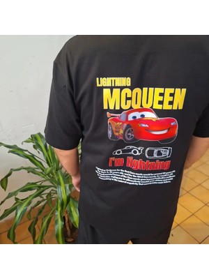 Balina Siyah Cars Lightning Mcqueen I'm Lightning Unisex T-Shirt
