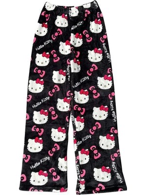 Balina Siyah Peluş Hello Kitty Pijama