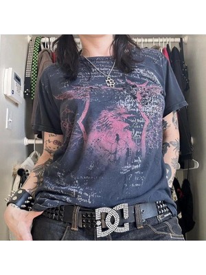Balina Füme Vintage Winged Beast Cyber Grunge Unisex T-Shirt