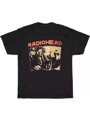 Balina Siyah Radiohead Group Unisex T-Shirt