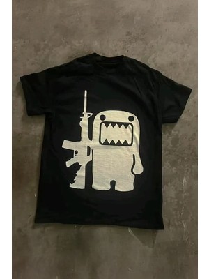 Balina Siyah Domo Kun Gun Y2K Unisex T-Shirt