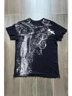 Balina Siyah Vintage Angel Affliction Cyber Grunge Unisex T-Shirt