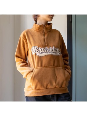 Balina Açık Kahverengi Vennichten Balıkçı Yaka Yarım Fermuarlı (Unisex) Polar