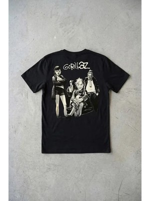 Balina Siyah Gorilaz Unisex Y2K T-Shirt