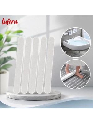 Lufern Güçlü Yapışkanlı 6'lı Kaydırmaz Bant Seti 2X38 cm Nemli Alanlar Için Banyo Duş Merdiven Islak Kaygan