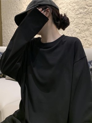 Touz Moda Sırt Baskı Low Battery Siyah Unisex Oversize Bisiklet Yaka Sweatshirt