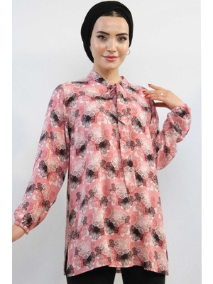 Modi Moda Çizgi Kravatlı Bluz MC5172