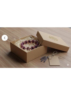 Liva Atelier El Yapımı Bordo/mürdüm Çiçek Motifli Boncuk Kadın Bileklik