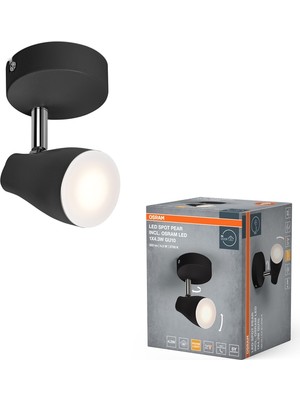 Osram Pear Tekli LED Spot 4.3W 2700K 350LM GU10 Siyah Kasa
