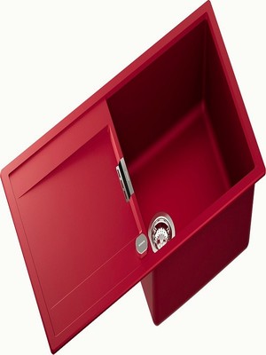 Schock Mono D-100L Rouge - 81 Granit Mutfak Eviyesi Kırmızı
