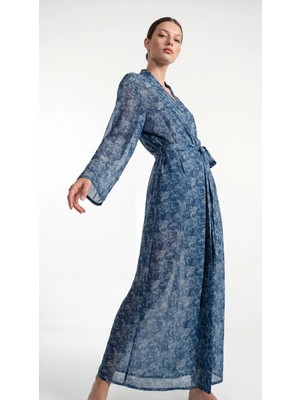 Minteks Linea Mist Uzun Bol Kimono Sabahlık