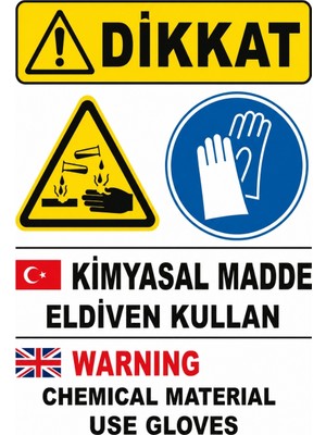 Ti Play Kimyasal Madde Eldiven Kullan 21X30CM Pvc Isg Levha