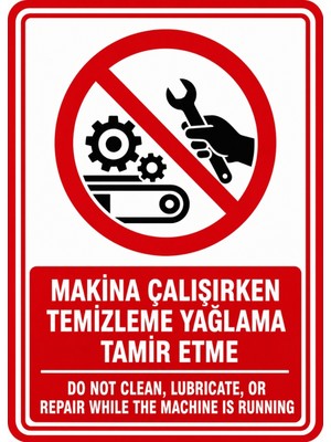 Ti Play Makina Çalışırken Temizleme Yağlama Tamir Etme 21X30CM Pvc Isg Levha