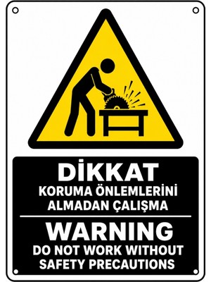 Ti Play Dikkat Koruma Önlemlerini Almadan Çalışma 35X50CM Pvc Isg Levha
