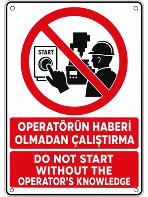 Ti Play Operatörün Haberi Olmadan Çalıştırma 35X50CM Pvc Isg Levha
