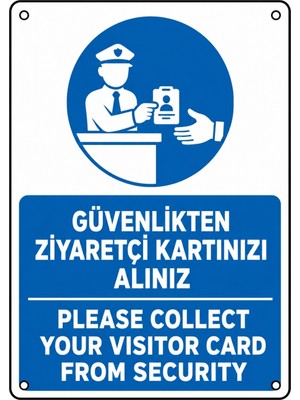 Ti Play Güvenlikten Ziyaretçi Kartınızı Alınız 35X50CM Pvc Isg Levha