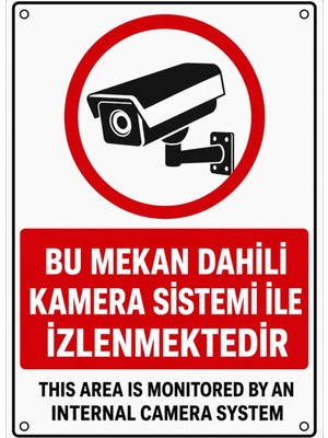 Ti Play Kamera Sistemi Ile Izlenmektedir 21X30CM Pvc Isg Levha