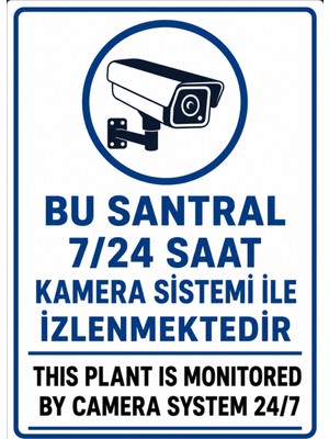 Ti Play Bu Santral 7/24 Kamera Sistemi Ile Izlenmektedir 35X50CM Pvc Isg Levha