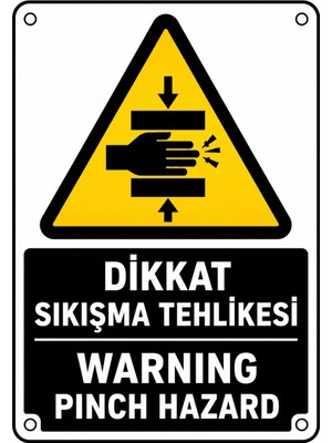 Ti Play Dikkat Sıkışma Tehlikesi 35X50CM Pvc Isg Levha