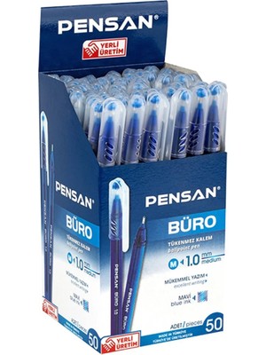 Pensan 2270 Büro Tükenmez Kalem 1mm Mavi 50LI Paket