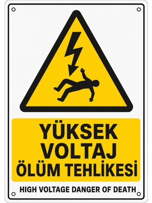Ti Play Yüksek Voltaj Ölüm Tehlikesi 21X30CM Pvc Isg Levha